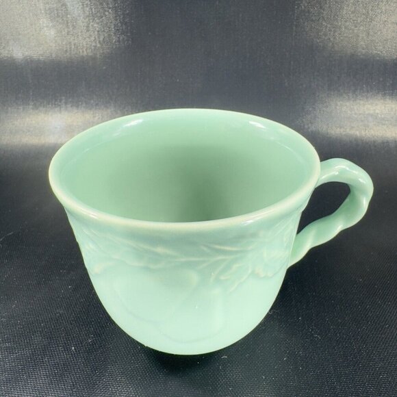 Savoir Vivre Fruit Promenade Celadon Porcelain Ceramic Teacup And Saucer Set - Picture 12 of 16